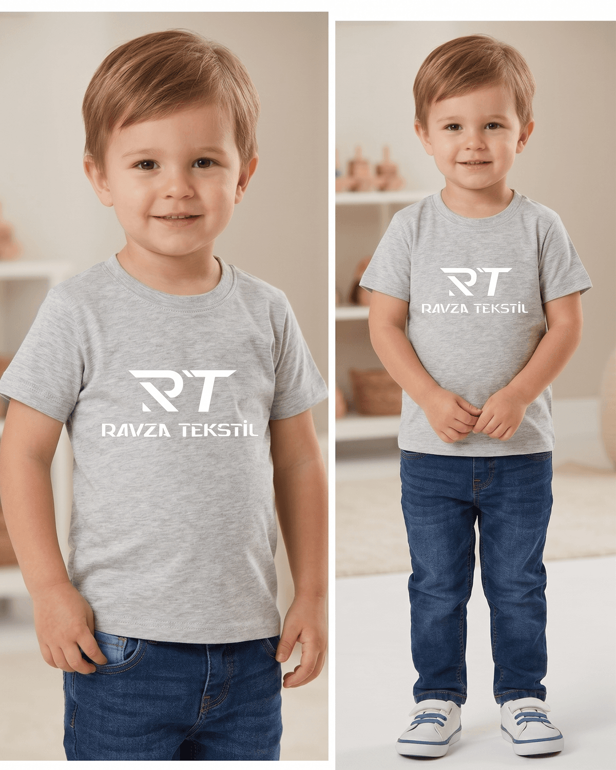 Bisiklet Yaka Tişört Çocuk